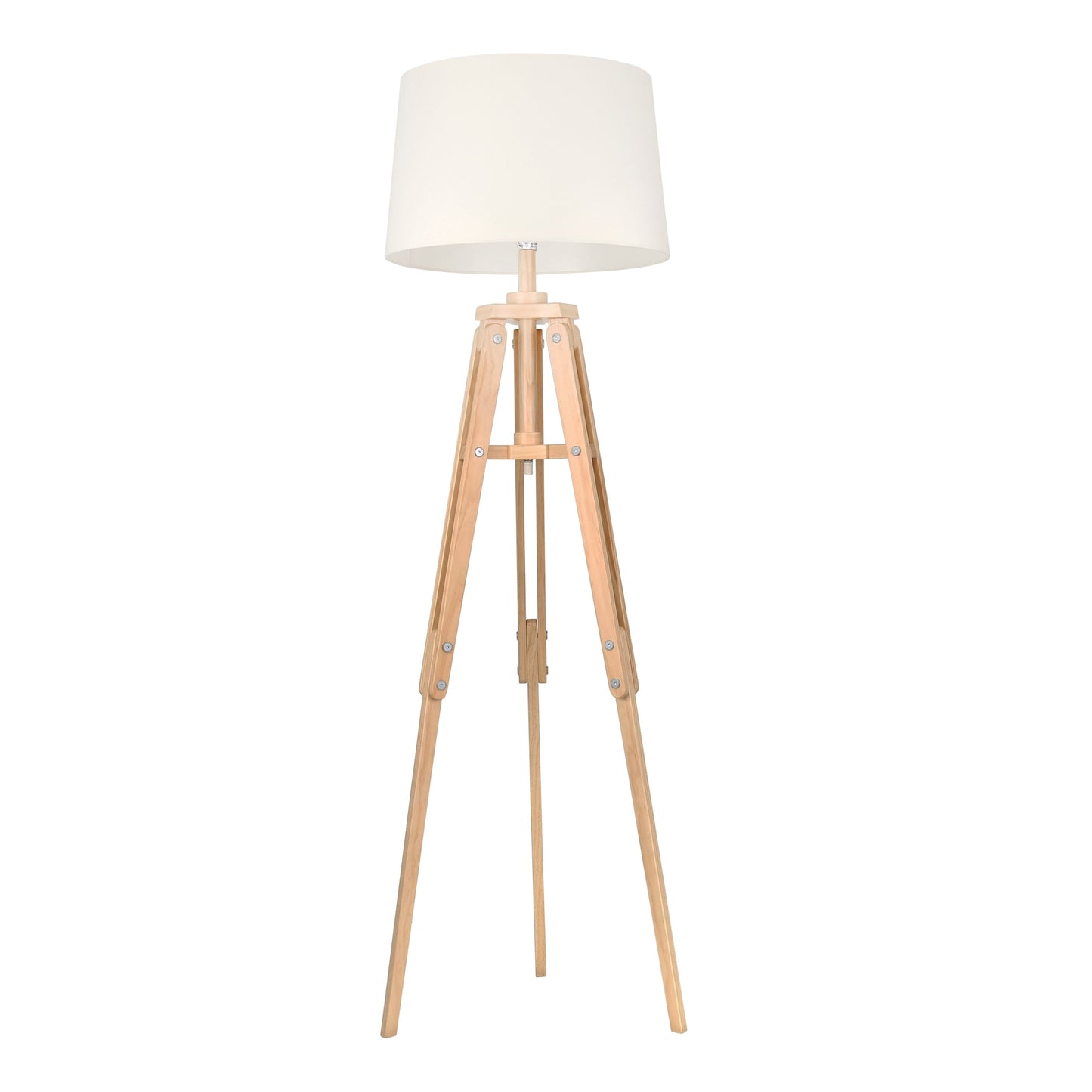 WOOD 63" TRIPOD FLOOR LAMP, NATURAL