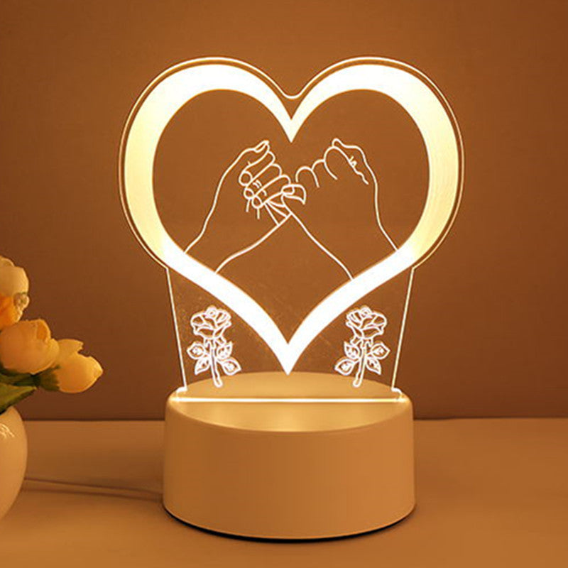 3D Acrylic USB LED Night Light | Neon Sign Room Decor & Gift Lamp –  Luxuera