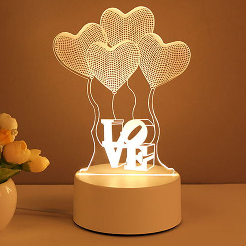 3D Acrylic USB LED Night Light | Neon Sign Room Decor & Gift Lamp –  Luxuera