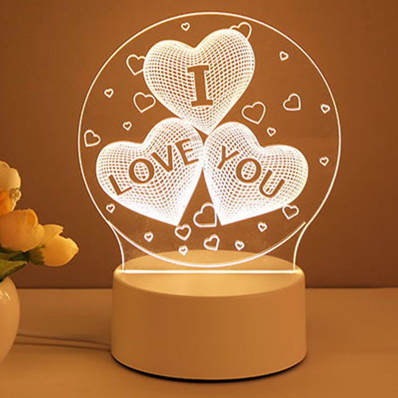 3D Acrylic USB LED Night Light | Neon Sign Room Decor & Gift Lamp –  Luxuera
