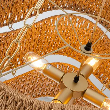 Contemporary Modern Braided Woven Coastal Chandelier